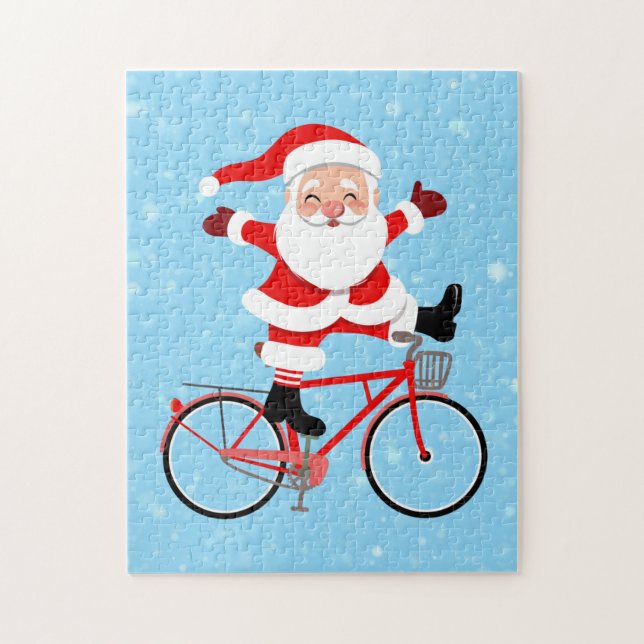 Santa rides a Bicycle Puzzle (Vertikal)