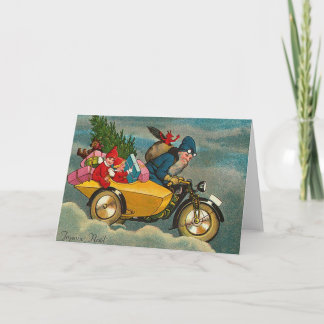 Santa Rides ein Motorrad - Weihnachten