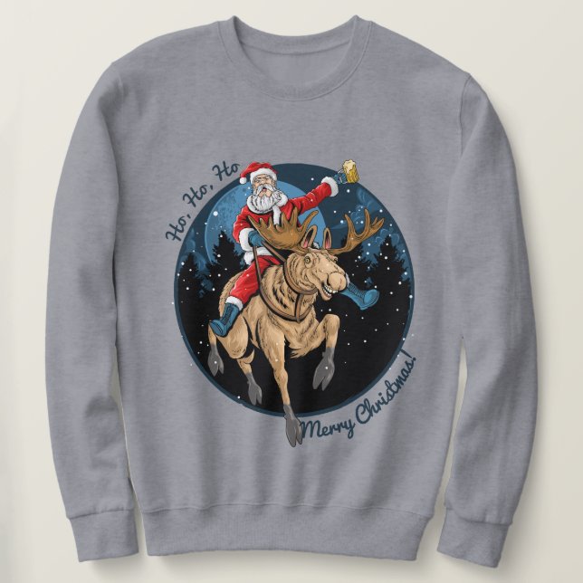 Santa Riding a Elose Sweatshirt (Design vorne)