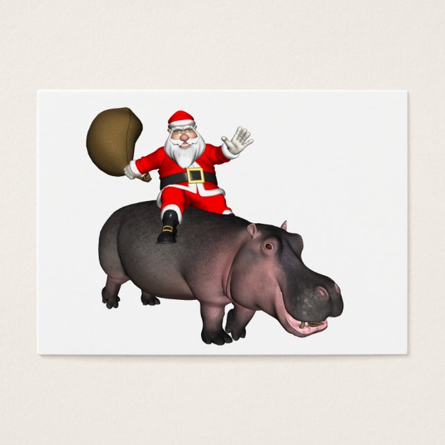 Santa Riding auf Hippo (Vorderseite)