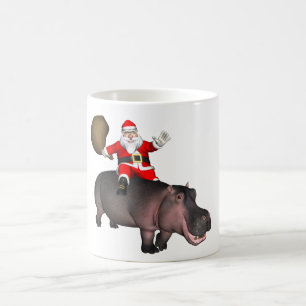 Santa Riding auf Hippo Tasse