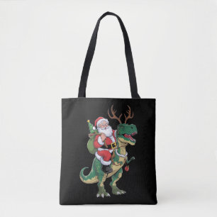 Santa Riding Dinosaur T-Rex Weihnachtsfeiertag