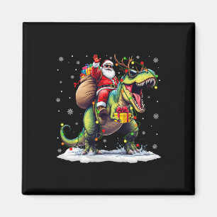 Santa Riding Dinosaur T Rex Weihnachtsjunge Männer Magnet