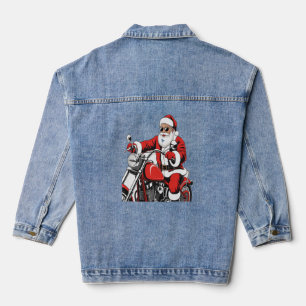 Santa Riding Motorrad Jeansjacke
