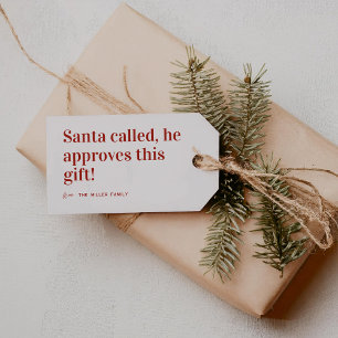 Santa rief an Süße Weihnachten Geschenkanhänger
