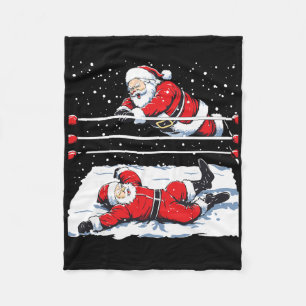 Santa-Ringer-Liebhaber-Ringer-Weihnachten-Xmas-Pyj Fleecedecke