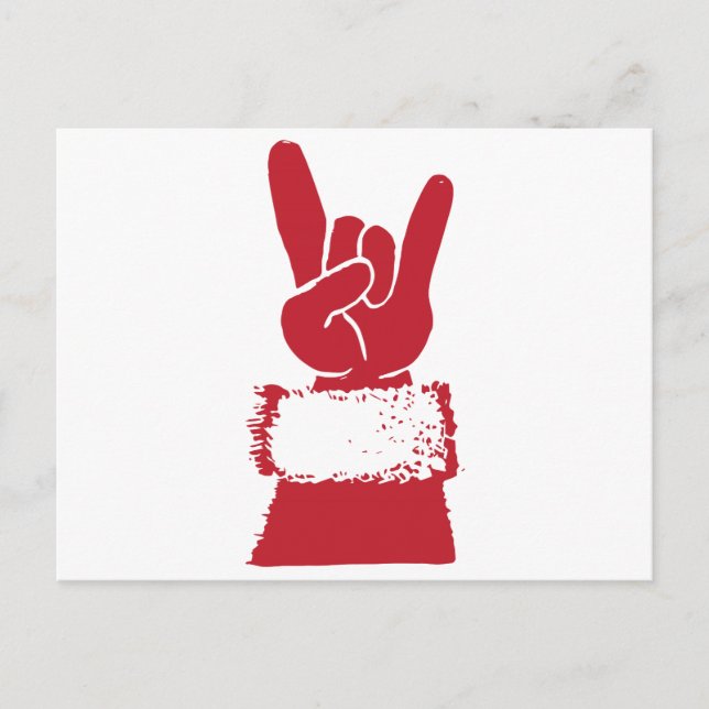 Santa Rocks! Feiertagspostkarte (Vorderseite)