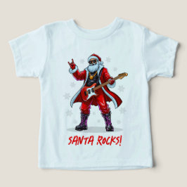 Santa Rocks! Funny Santa Claus spielt Gitarre
