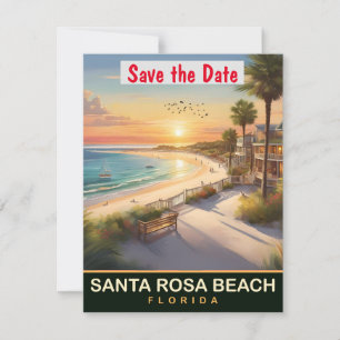 Santa Rosa Beach Florida Strand Hochzeits Einladun Save The Date