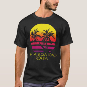 Santa Rosa Beach Florida Vintage Tropischer Sonnen T-Shirt