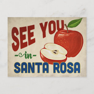 Santa Rosa California Apple - Vintage Travel Postkarte