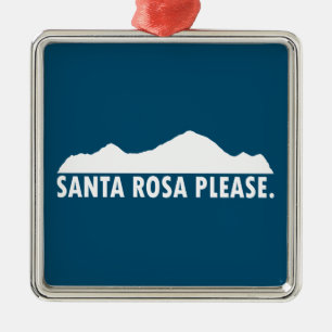 Santa Rosa California Bitte Ornament Aus Metall