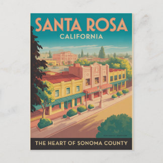Santa Rosa California Postkarte