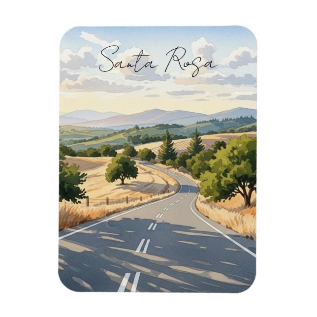 Santa Rosa California Reise Magnet (Vertikal)