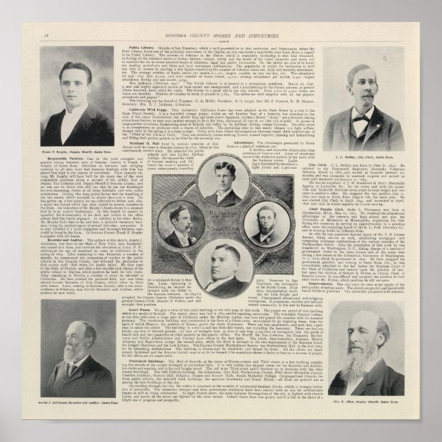 Santa Rosa, Kalifornien 3 Poster (Vorne)