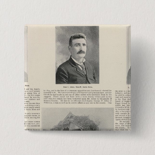 Santa Rosa, Kalifornien Button (Vorderseite)
