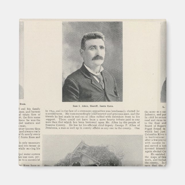 Santa Rosa, Kalifornien Magnet (Vorne)