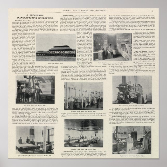 Santa Rosa, Kalifornien Poster (Vorne)