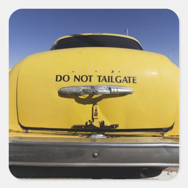 Santa Rosa, New Mexico, Vereinigte Staaten. Old Ye Quadratischer Aufkleber (Vorderseite)