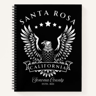 Santa Rosa Sonoma County Kalifornien Vintage Adler Notizbuch