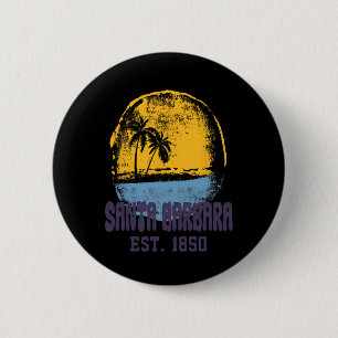 Santa Rra Kalifornien Retro Surfer Vintage Strand Button