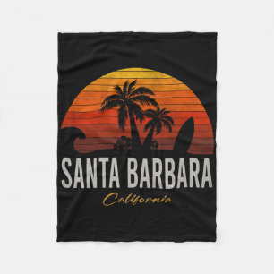 Santa Rra Kalifornien Retro Surfer Vintage Strand Fleecedecke