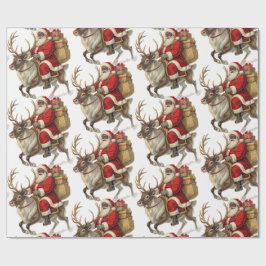 Santa Rücksendeetikett Geschenkpapier