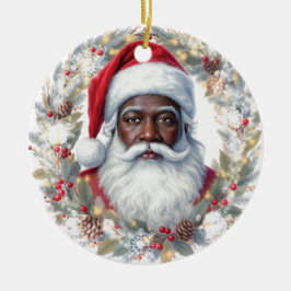 Santa Rücksendeetikett Keramik Ornament