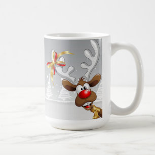 Santa & Rudolf Cartoon Tasse
