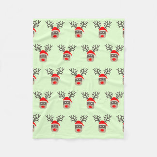 Santa Rudolf Fleecedecke