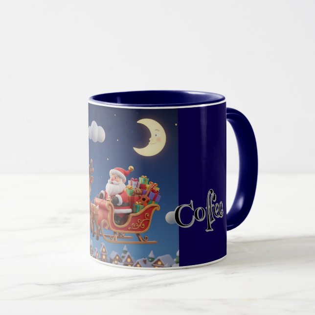 Santa Rudolph Christmas Combo Coffee Mug Tasse (VorderseiteRechts)