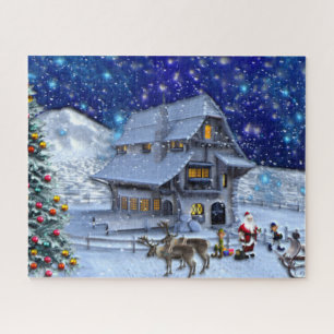 Santa Rudolph Elf mit Schlitten Puzzle