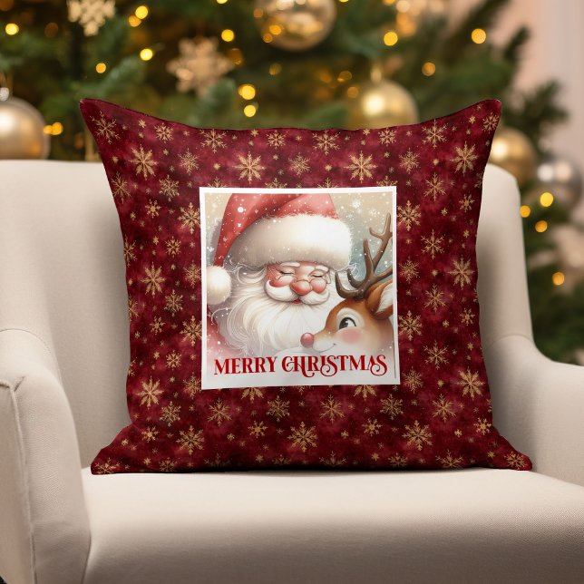 Santa Rudolph Festive Xmas Pillow Winter Wonderlan Kissen (Santa Rudolph Festive Xmas Pillow Winter Wonderland)