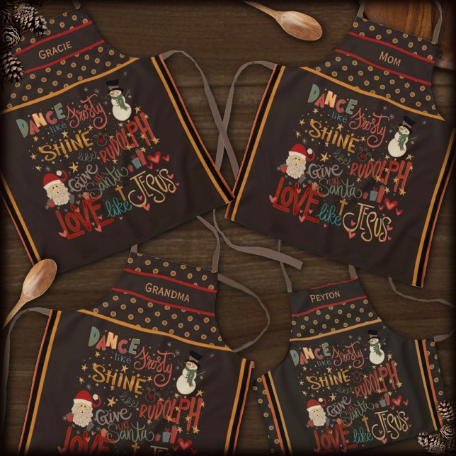 Santa Rudolph Frosty Jesus Custom Inspivity Schürze (Von Creator hochgeladen)