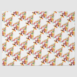 Santa, Rudolph, Snowman und Elf Seidenpapier