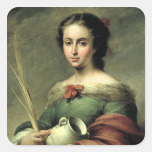 Santa Rufina Quadratischer Aufkleber