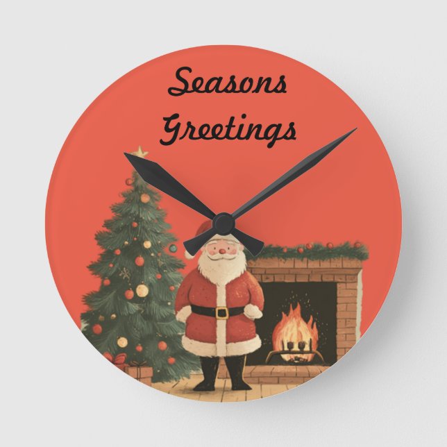 Santa Runde Wanduhr (Vorderseite)
