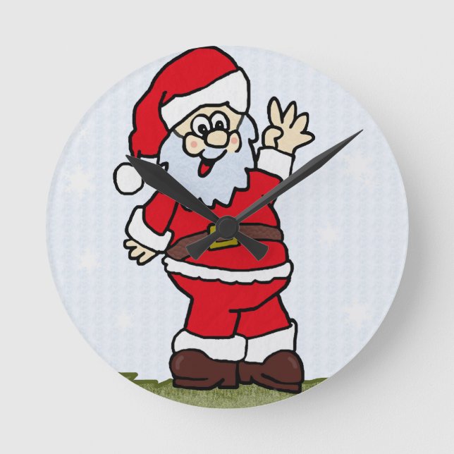 Santa Runde Wanduhr (Vorderseite)