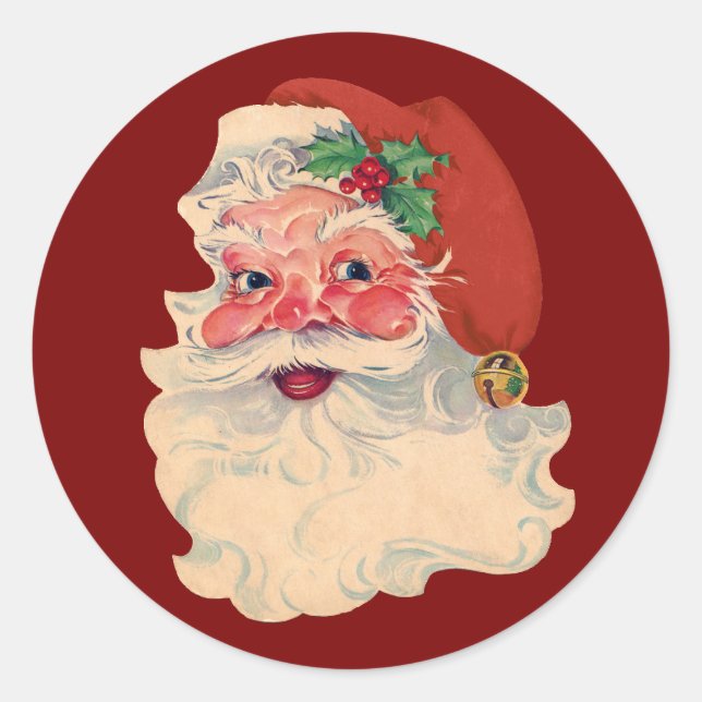 Santa Runder Aufkleber (Vorderseite)