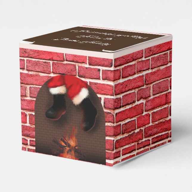 Santa runter den Kamin Geschenkschachtel (Vorderseite)