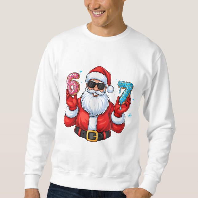 Santa’s 6 & 7 Donut Party Sweatshirt (Vorderseite)