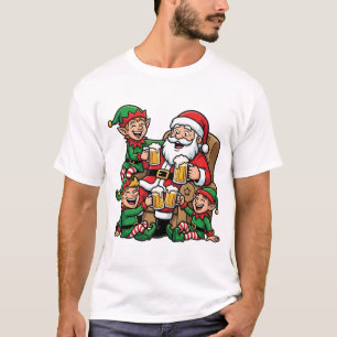 Santa’s Cheers: Elf Party Weihnachtsdesign T-Shirt