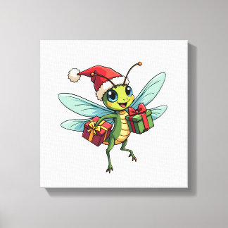 Santa�s Dragonfly Helper Leinwanddruck