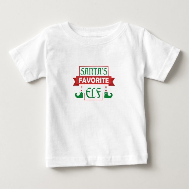Santa’s Favorite Elf Baby T-shirt (Vorderseite)