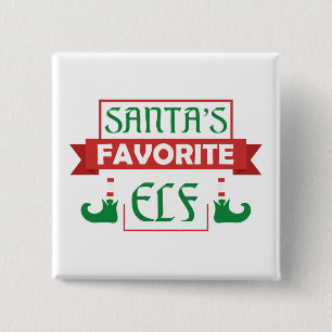 Santa’s Favorite Elf Button
