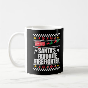 SANTA S FAVORITE FIREFIGHTER Ugly Christmas Sweet Kaffeetasse