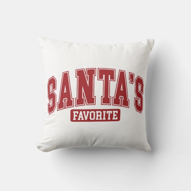 Santa’s Favorite Funny Christmas Holiday Design Kissen (Vorderseite)