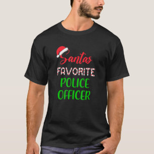 Santa’s Favorite Police Officer Pajama Christmas X T-Shirt