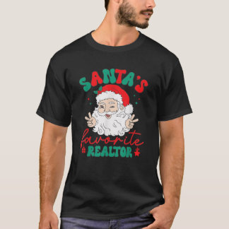 Santa s Favorite Realtor Funny Real Anwesen Agent  T-Shirt