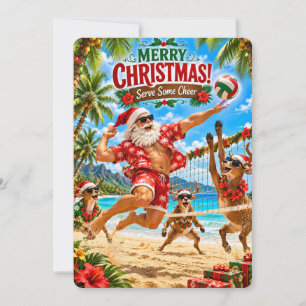 Santa’s Frohe Abenteuer Ein bisschen Freude Feiertagskarte